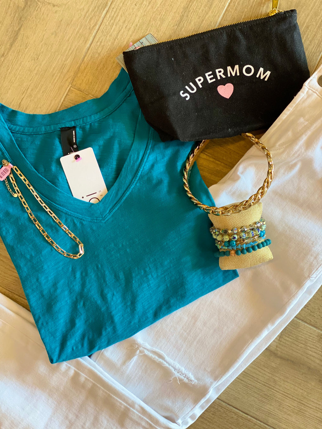 BOBI V-Neck BECK Slub Jersey HiLo Top