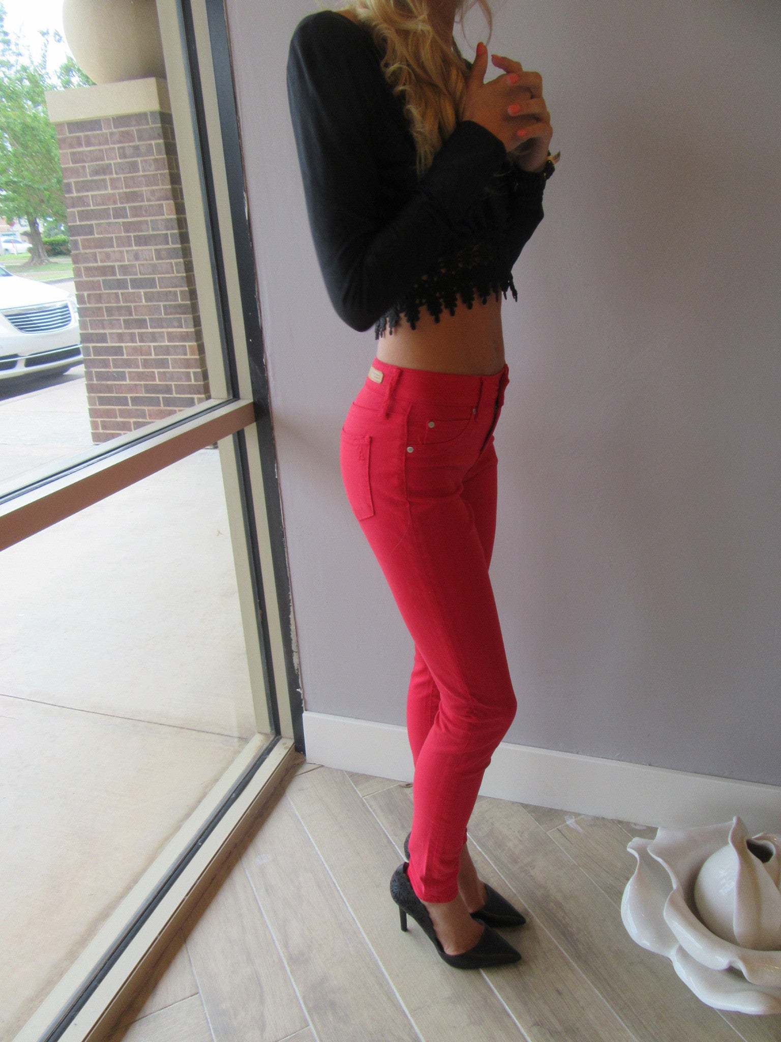 *ARTICLES OF SOCIETY Real Red MYA Skinny Jeans