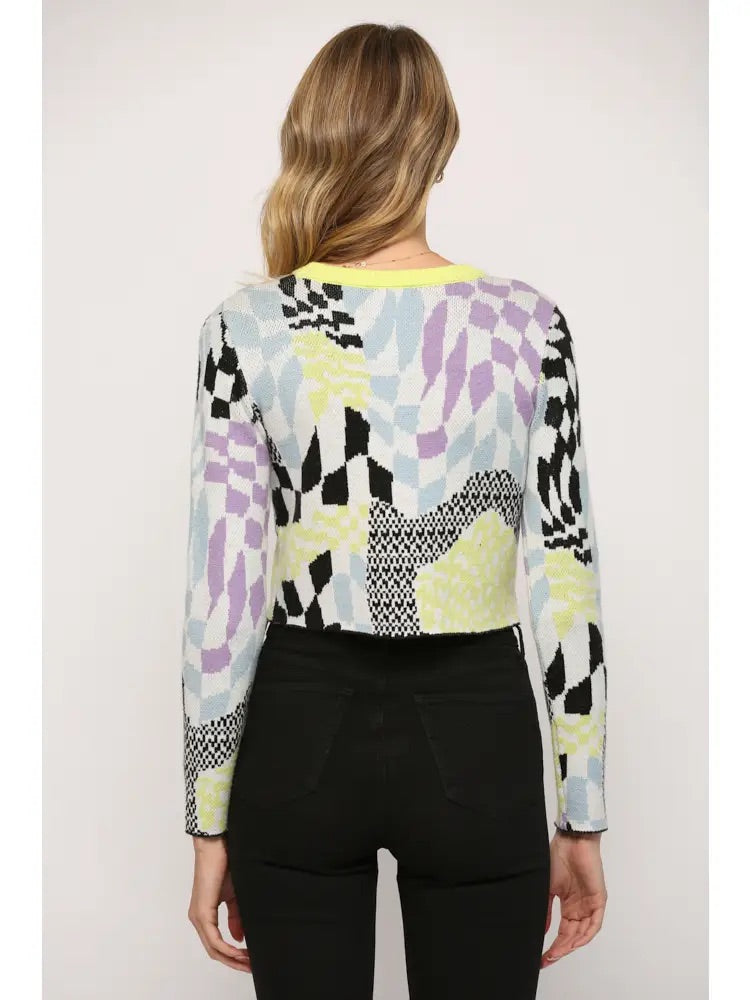 ADOBE GraphicPrint WaistCrop Sweater