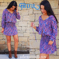 Tyche FATEFUL Paisley Smock DropWaist ScoopHem Dress
