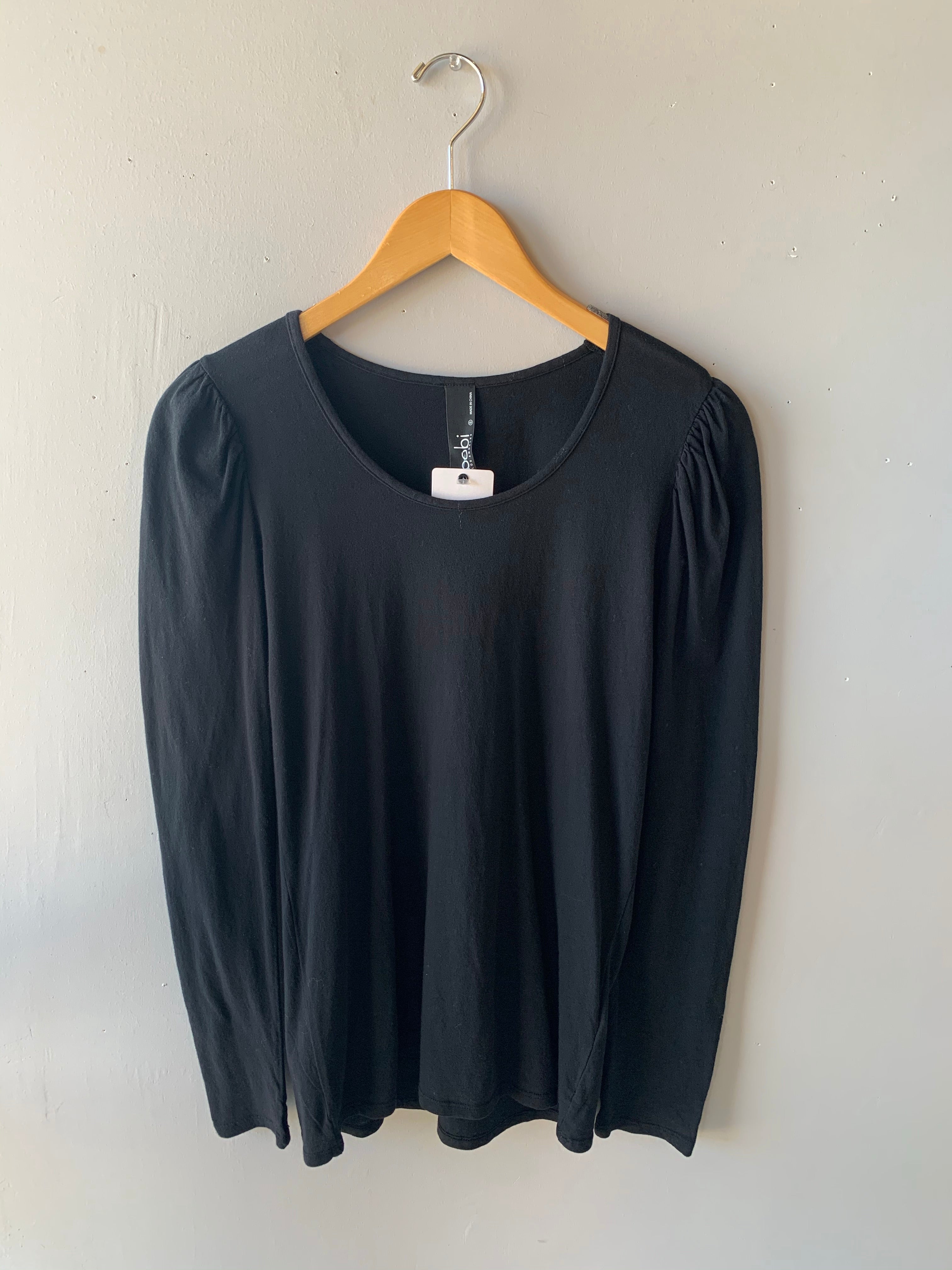 BOBI  RuchedSleeve TYRA Lightweight Jersey Long Sleeve Top