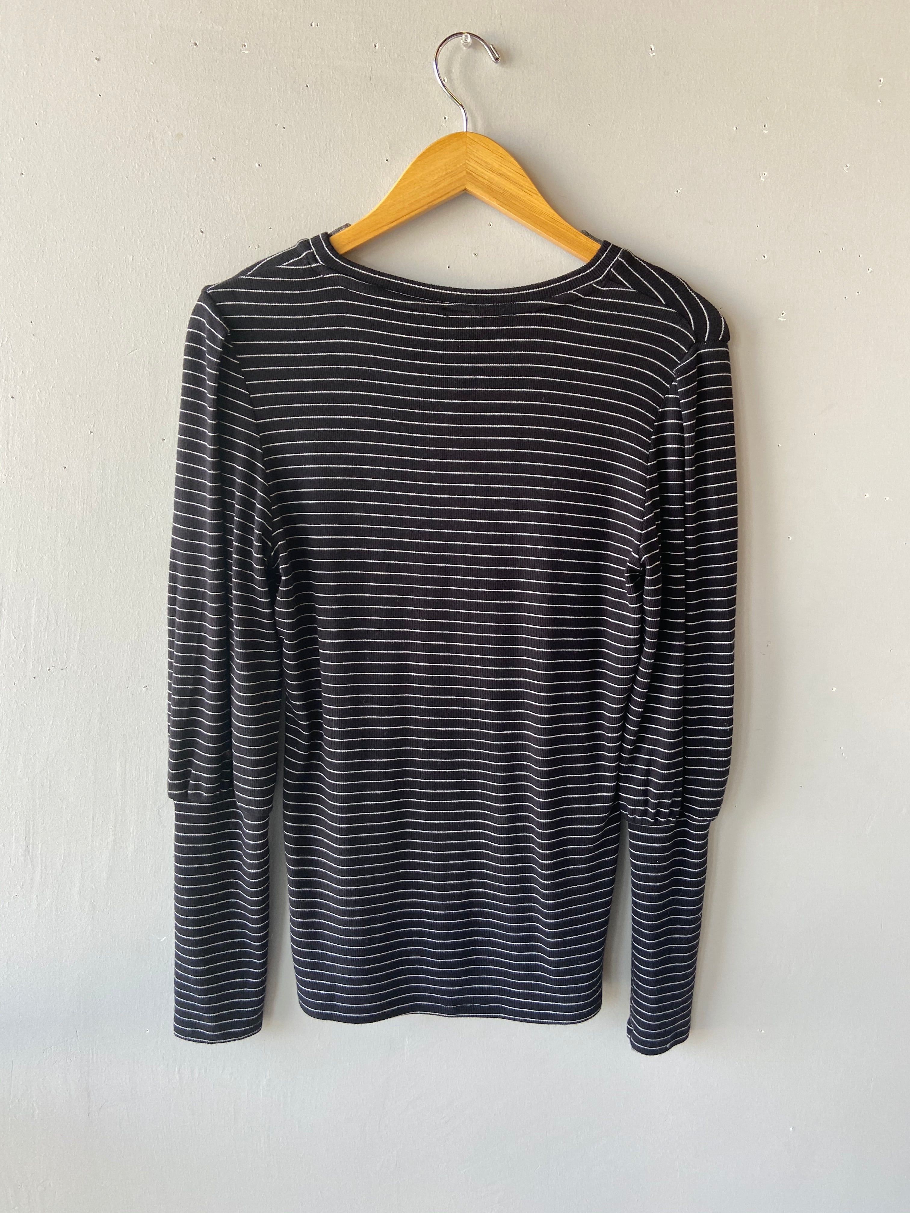 BOBI RetroStripe CRUSADE Bishop Sleeve Top