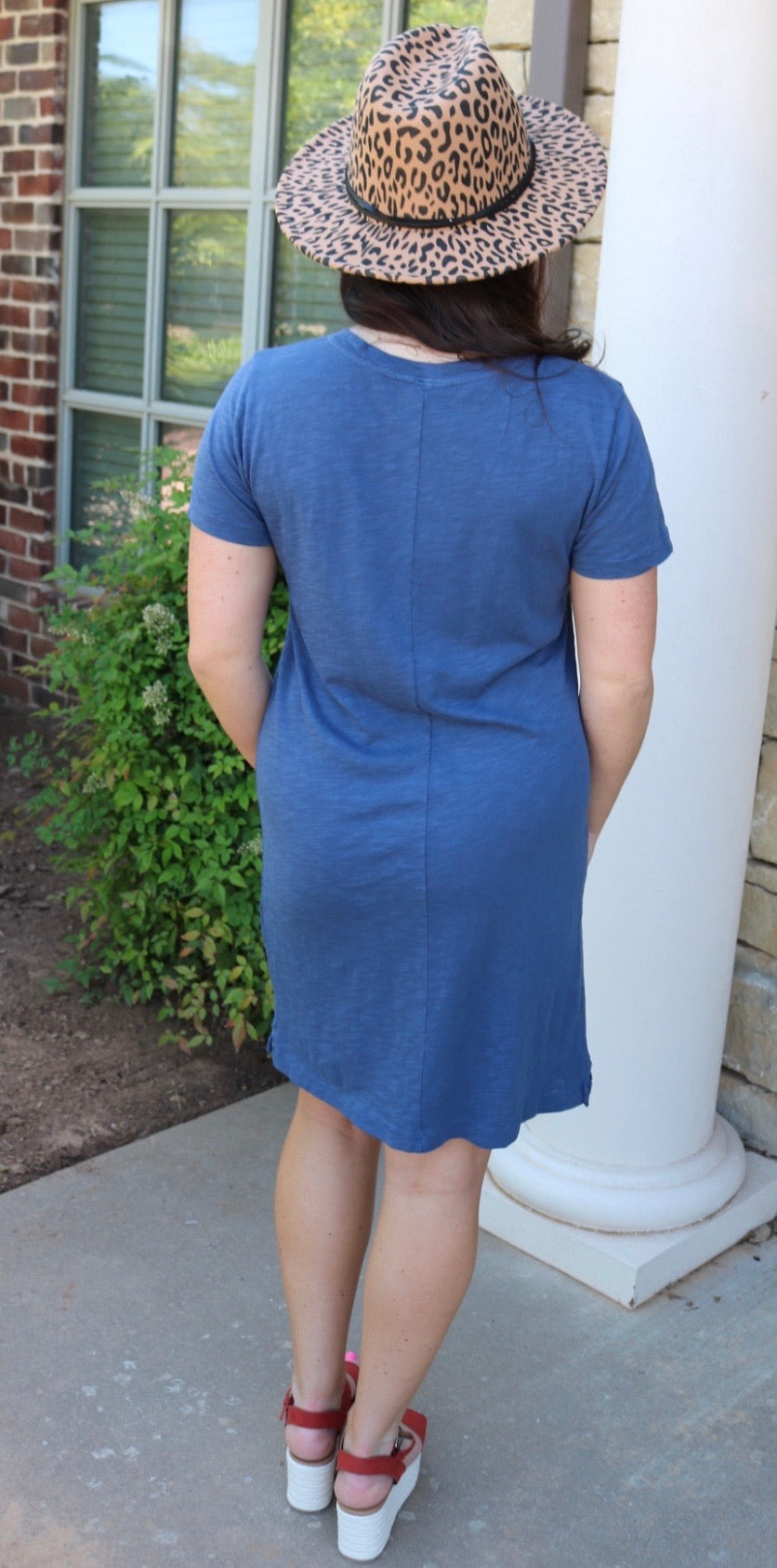 BOBI V-Neck BOURNE RawHem T-Shirt Dress