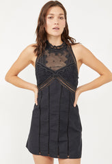 *FREE PEOPLE Lace Detail VALENCIA Mini Dress