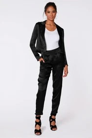 *BOBI BLACK Silk PROVIDE Pants