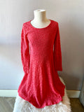 KIDDO Coral PANSIES Lace ScoopNeck Dress