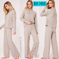 BOBI Cozy Heather Knit MANHATTAN WideLeg Pants