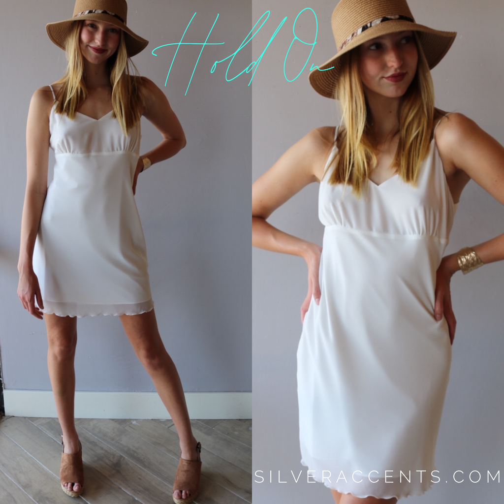 Naked Zebra HOLD ON LettuceHem Chiffon Cami Slip Dress