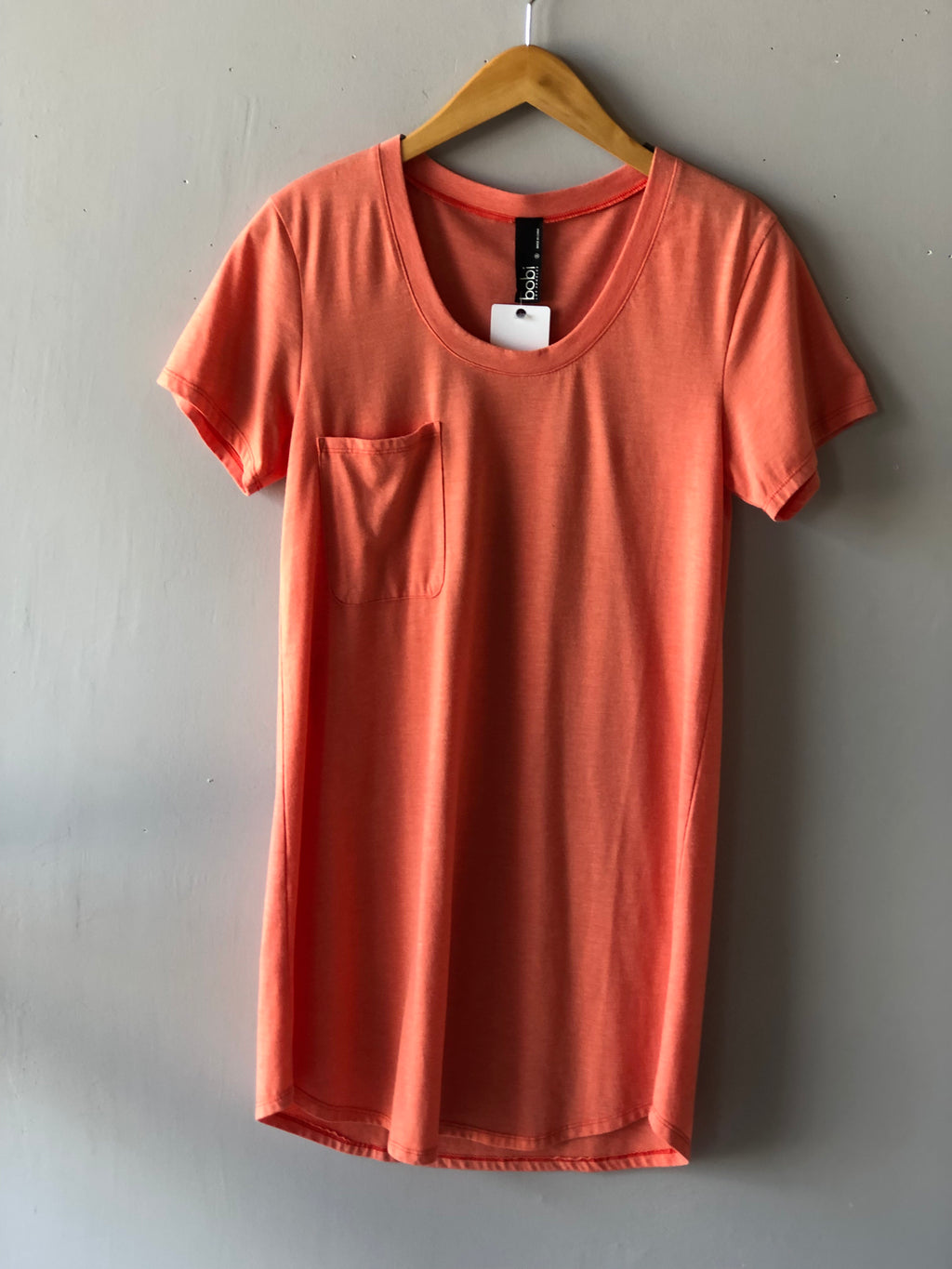 BOBI Lightweight Jersey PERFECT BOYFRIEND V-Neck ScoopNeck Tunic Dress