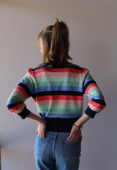 MICHAEL STARS CrewNeck DOLLY Striped Sweater