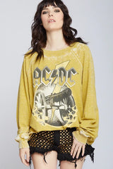*RECYCLED KARMA Rock Cannon AC/DC Sweatshirt
