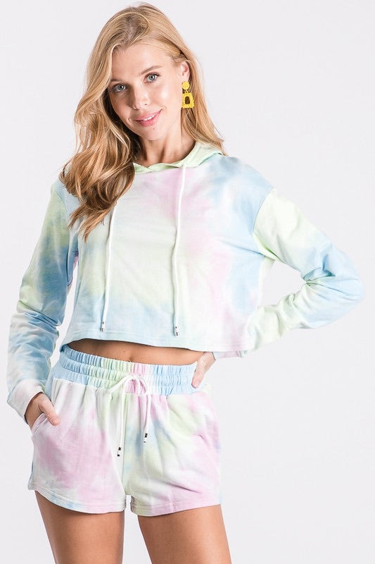 TRUE COLORS 2pc TieDye Hoodie/Short Set