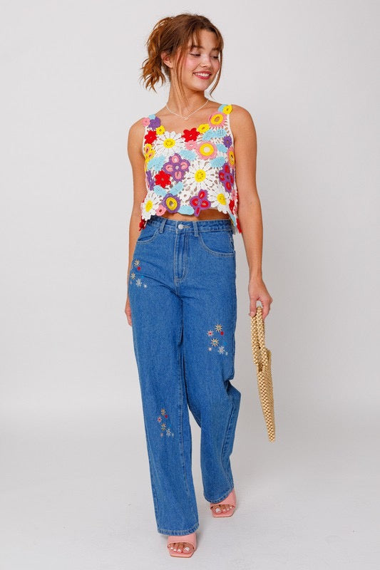 WOODSTOCK Crochet Tank Top