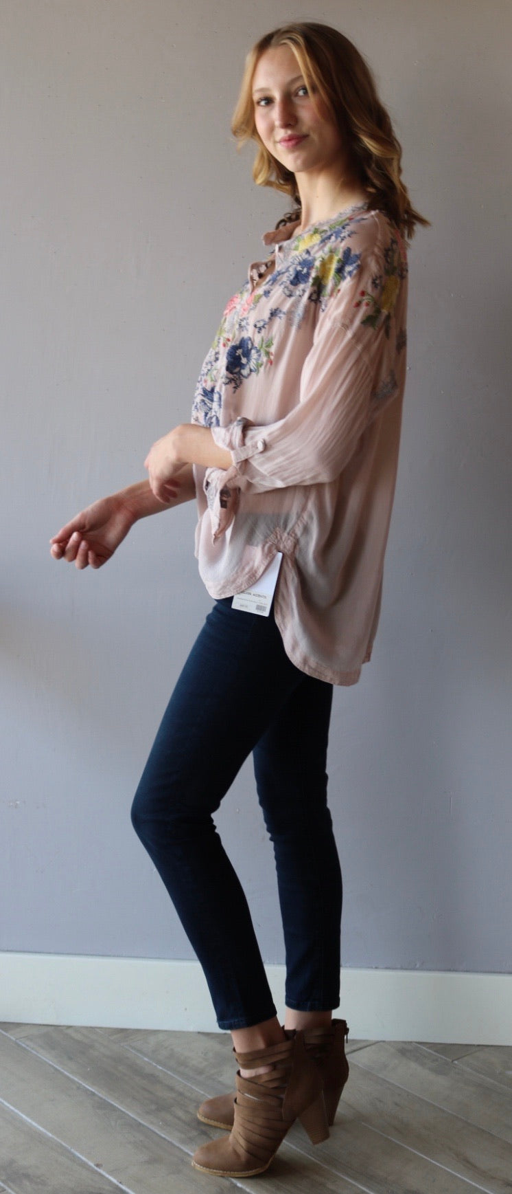 JOHNNY WAS Embroidered ODETTE Blouse Top