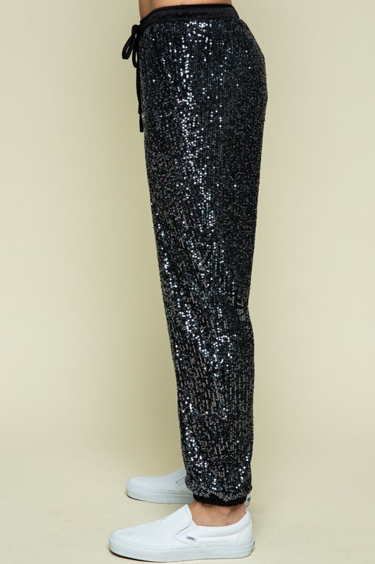 PARIS Sequin Jogger Pants