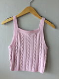 LE LIS CableKnit UNISON Crop Cami Top
