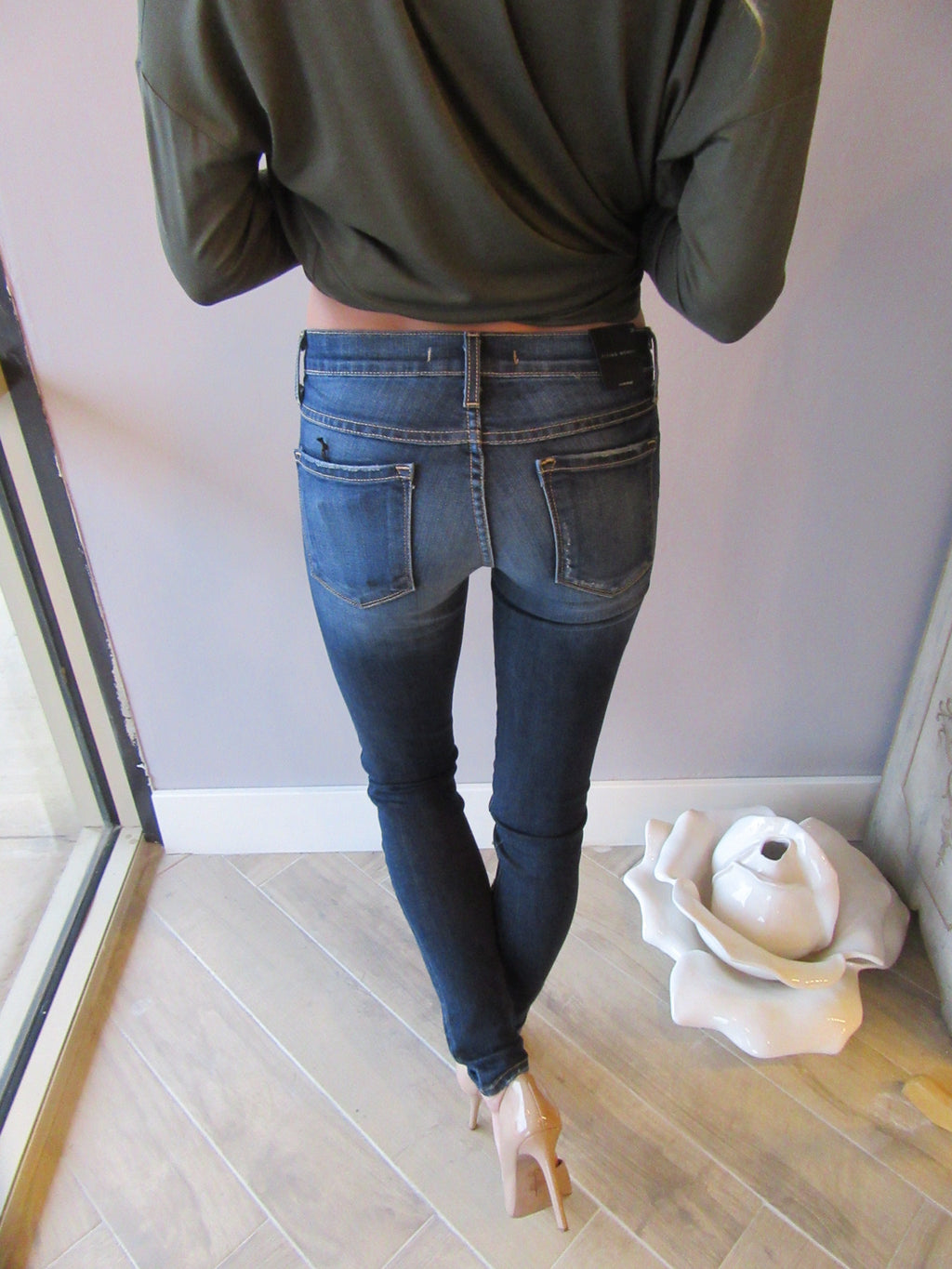 FLYING MONKEY Fused Patch AUTOMATIC BLUE Skinny Jeans