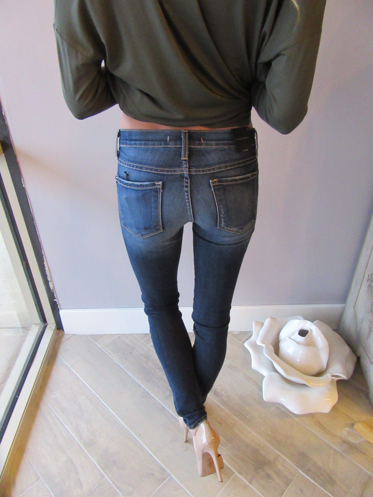 FLYING MONKEY Fused Patch AUTOMATIC BLUE Skinny Jeans