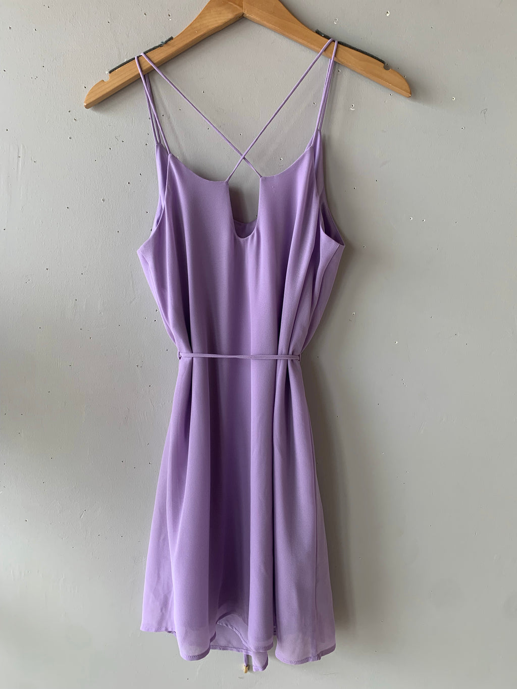 THETA V~Neck Strappy~Back Woven Dress