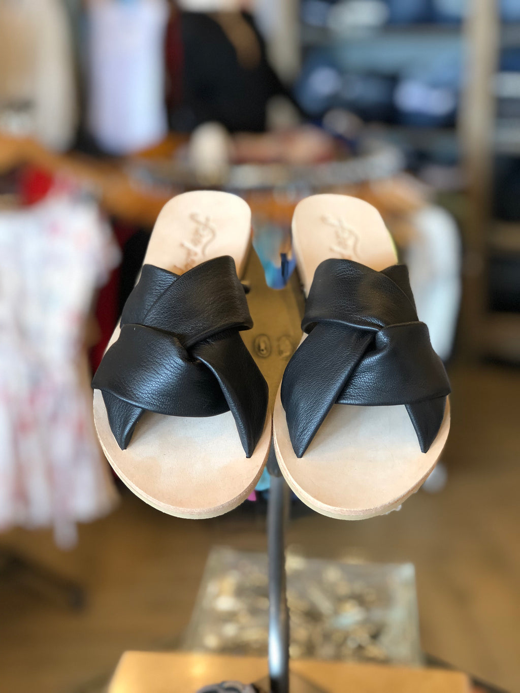 FREE PEOPLE Leather CrissCross RIO VISTA Slides