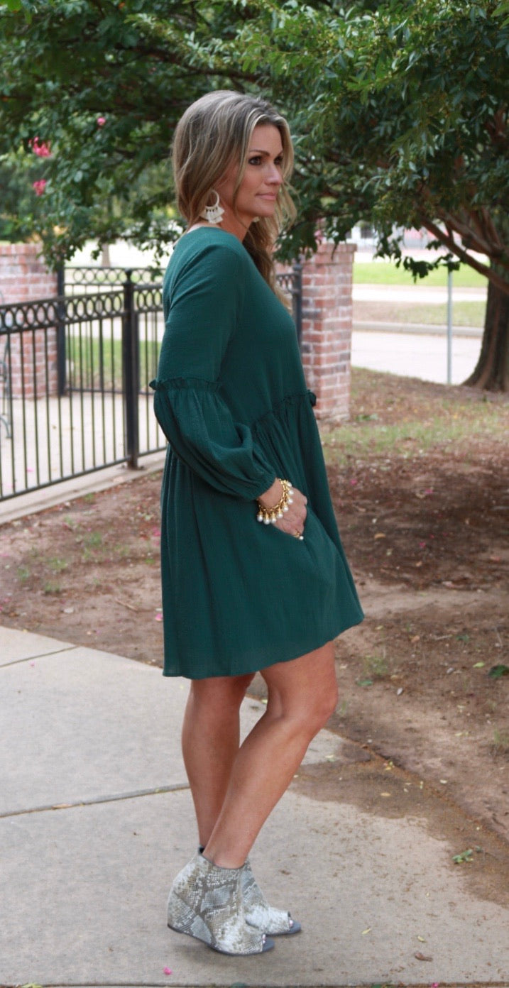 & Merci DRIVEN Gauze Tiered Ruffle Shift Dress