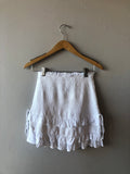 CHANCES Smock Tie Detail Skirt White