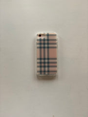 THE CASERY Light Pink & Grey CASHMERE PLAID Phone Case