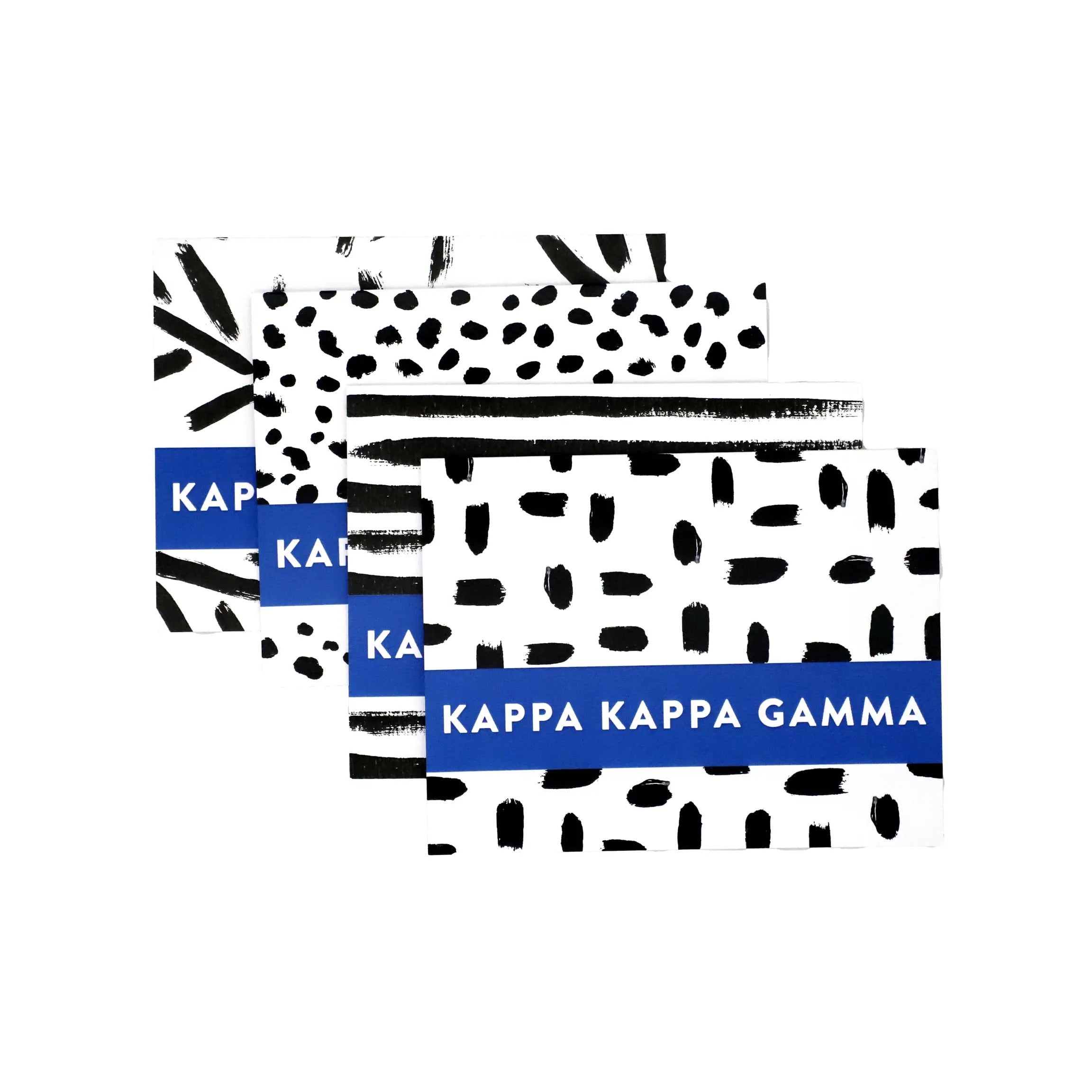 MS 8pc Sorority PATTERNED Greek Chic Notecards/Envelopes