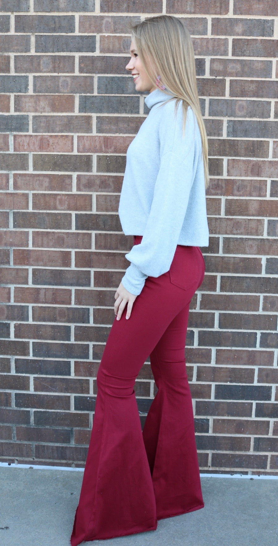 BOAST HiNeck BrushKnit Waist Crop Top