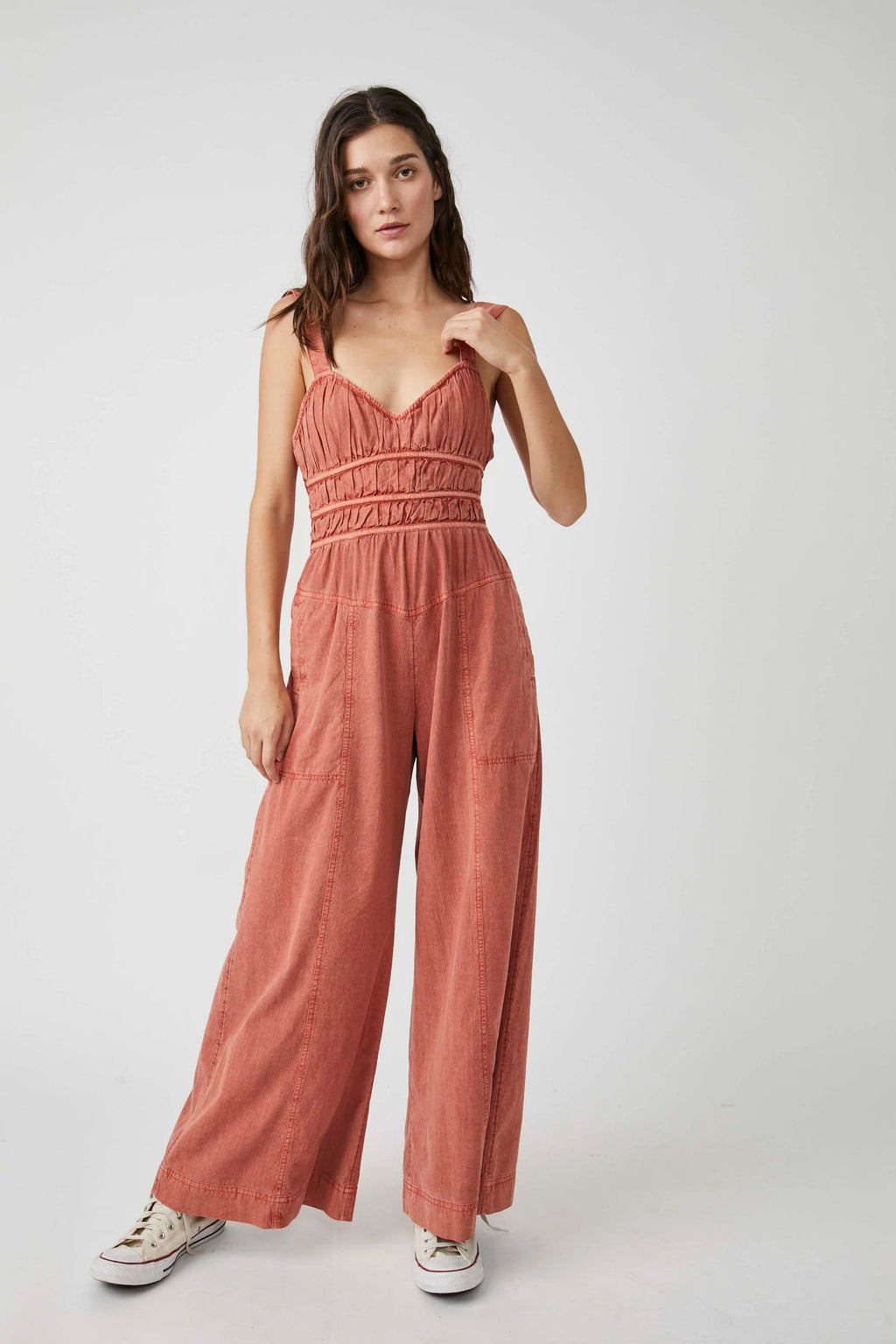 FREE PEOPLE Rouched AFTER ALL One~Piece Jumpsuit