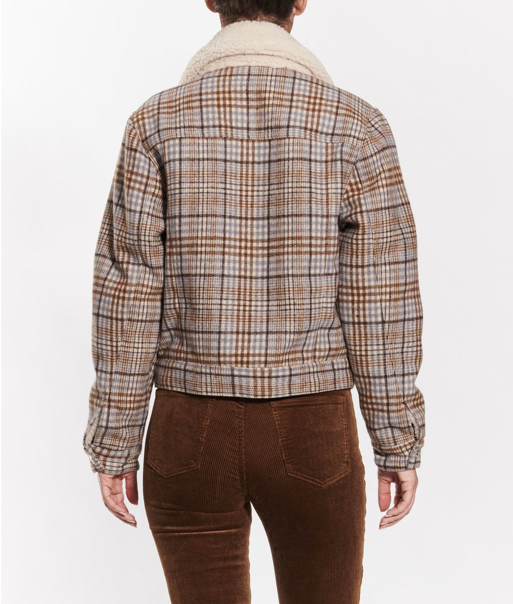 OAT Reversible LEGIT Plaid/Sherpa Trucker Jacket