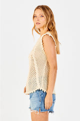 *ANOTHER LOVE Textured TRISHA Crochet Top