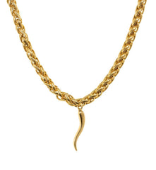 BRACHA Gold ITALIAN HORN Necklace