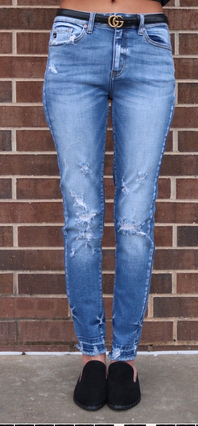 KANCAN Distressed HARTFORD Girlfriend Jeans