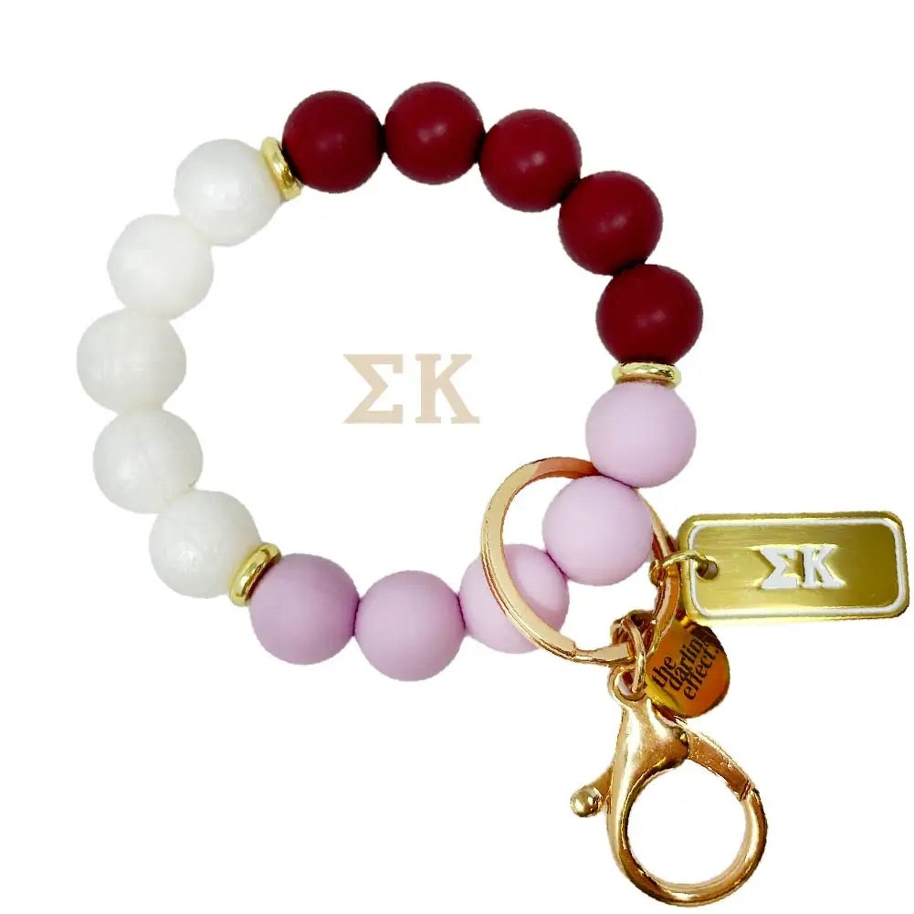 TDE Sorority Beaded KEYCHAIN Wristlet Greek Chic Hands Free