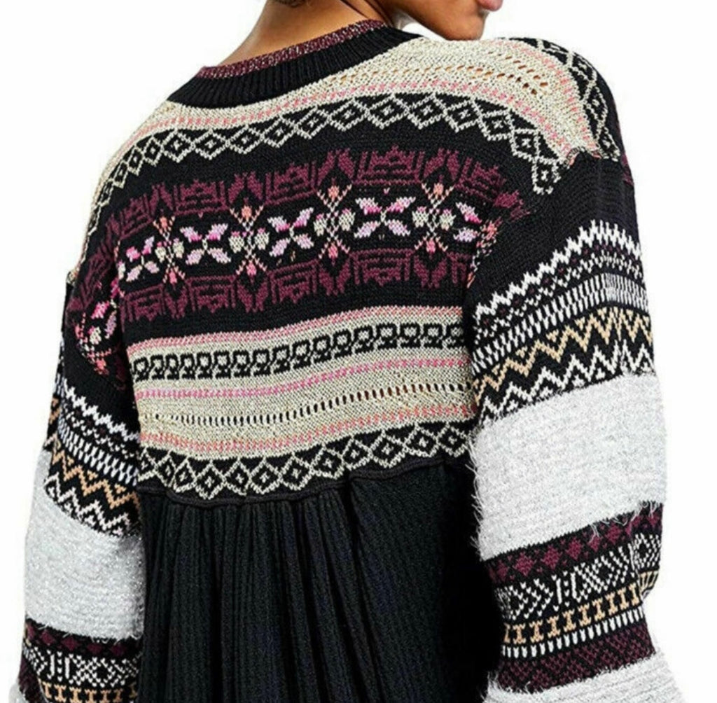 FREE PEOPLE Babydoll CABIN FEVER Swit Sweater