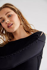 FREE PEOPLE Twisted Sleeve Detail DAISY CHAIN Top