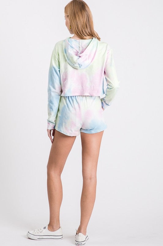 TRUE COLORS 2pc TieDye Hoodie/Short Set