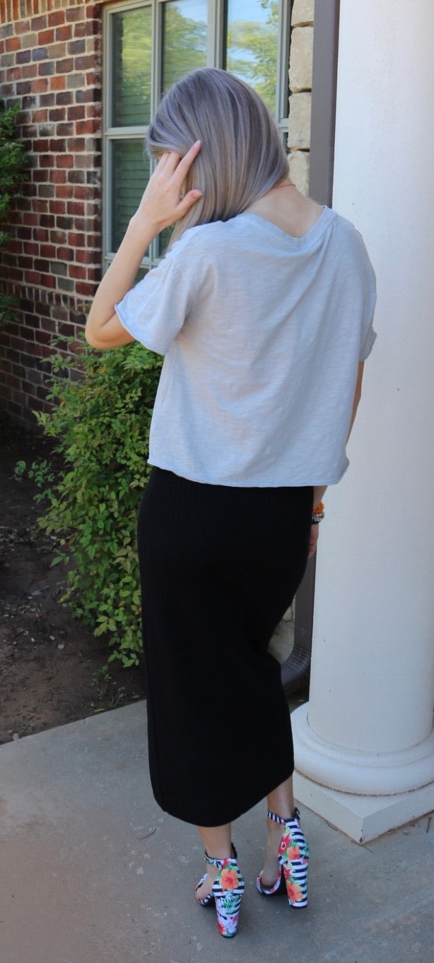 BOBI WaistCrop MARVEL SlubJersey Tee Top