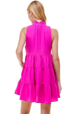ROYAL HiNeck MutiTier Ruffle Dress