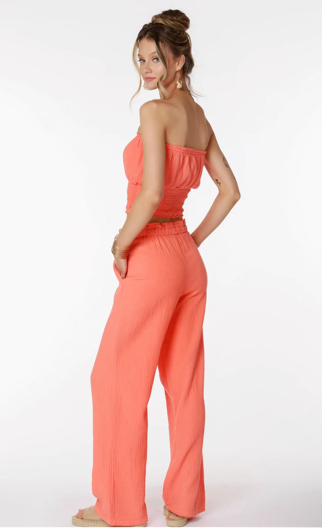 BOBI PaperBag Waist JOURNEY Wide Leg Pant