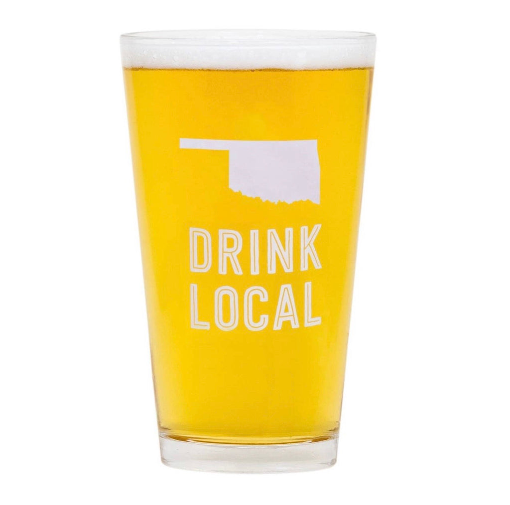 AF Drink Local OKLAHOMA Pint Glass