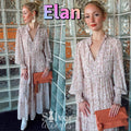 ELAN Floral FLEUR Long  Sleeve Maxi Dress