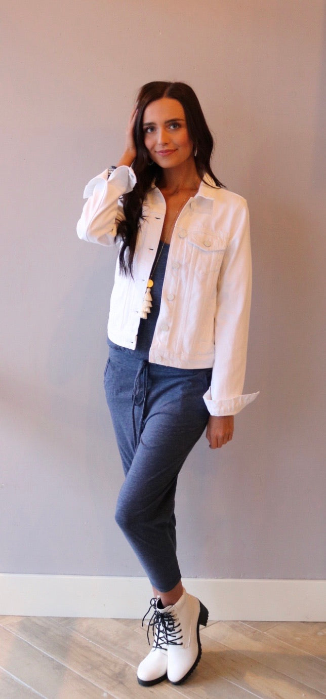 *BOBI Supreme Jersey HEADLINE Racerback Jumpsuit Pant Romper