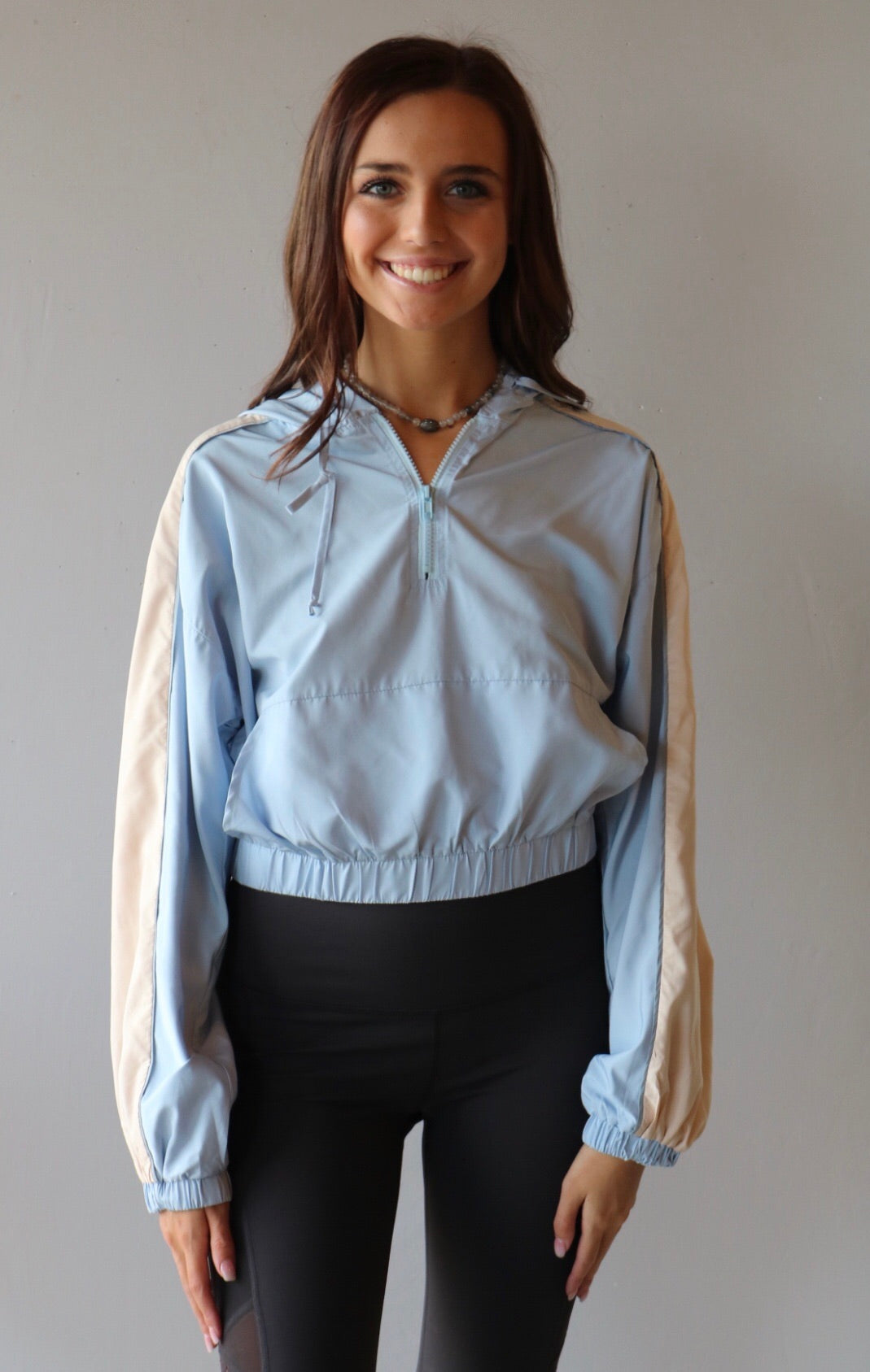 MURPHY ColorBlock WaistCrop Windbreaker Jacket