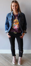REGIME Destroyed Mid-length Denim Jacket