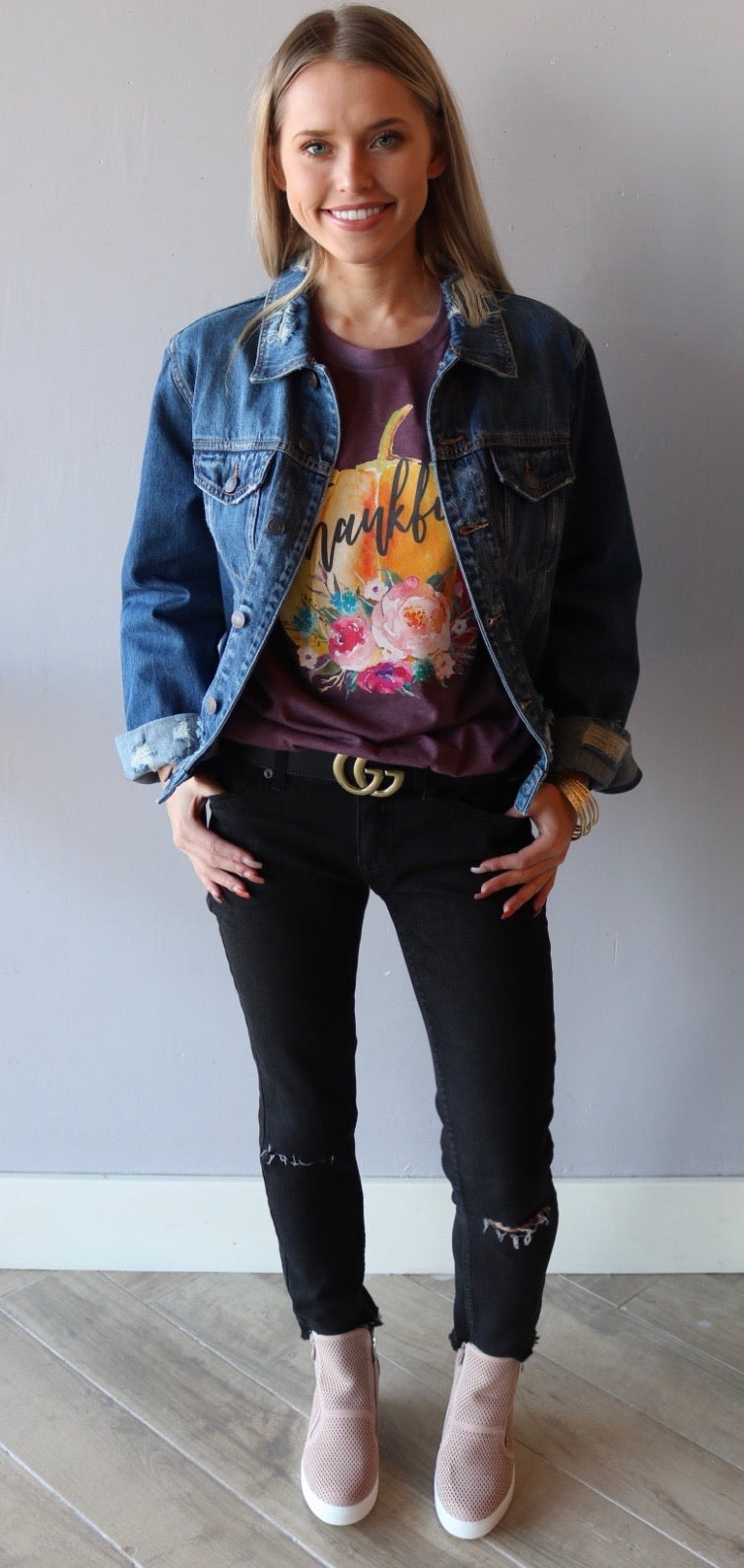 REGIME Destroyed Mid-length Denim Jacket