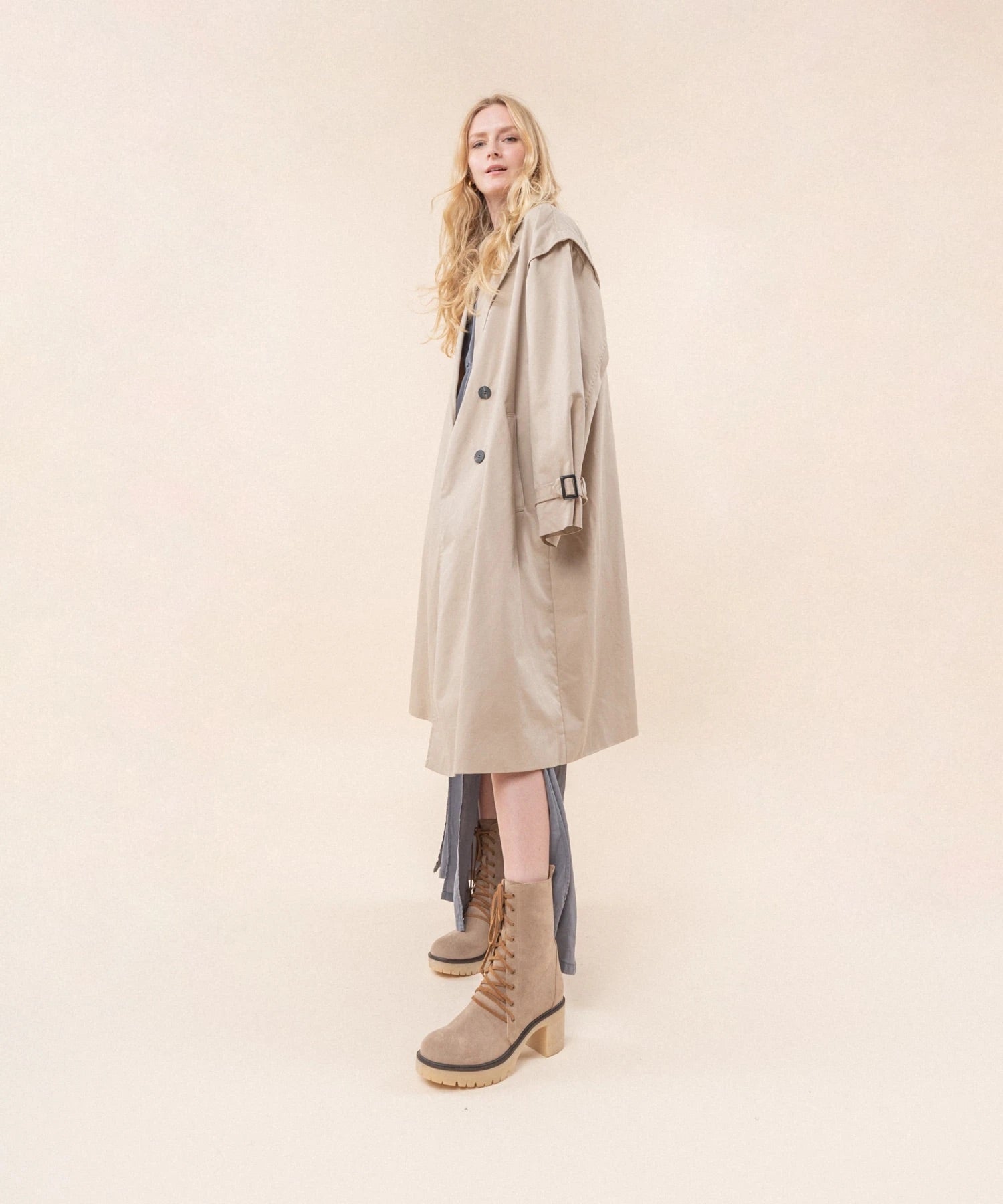 BUNKER Platform LaceUp Combat Bootie