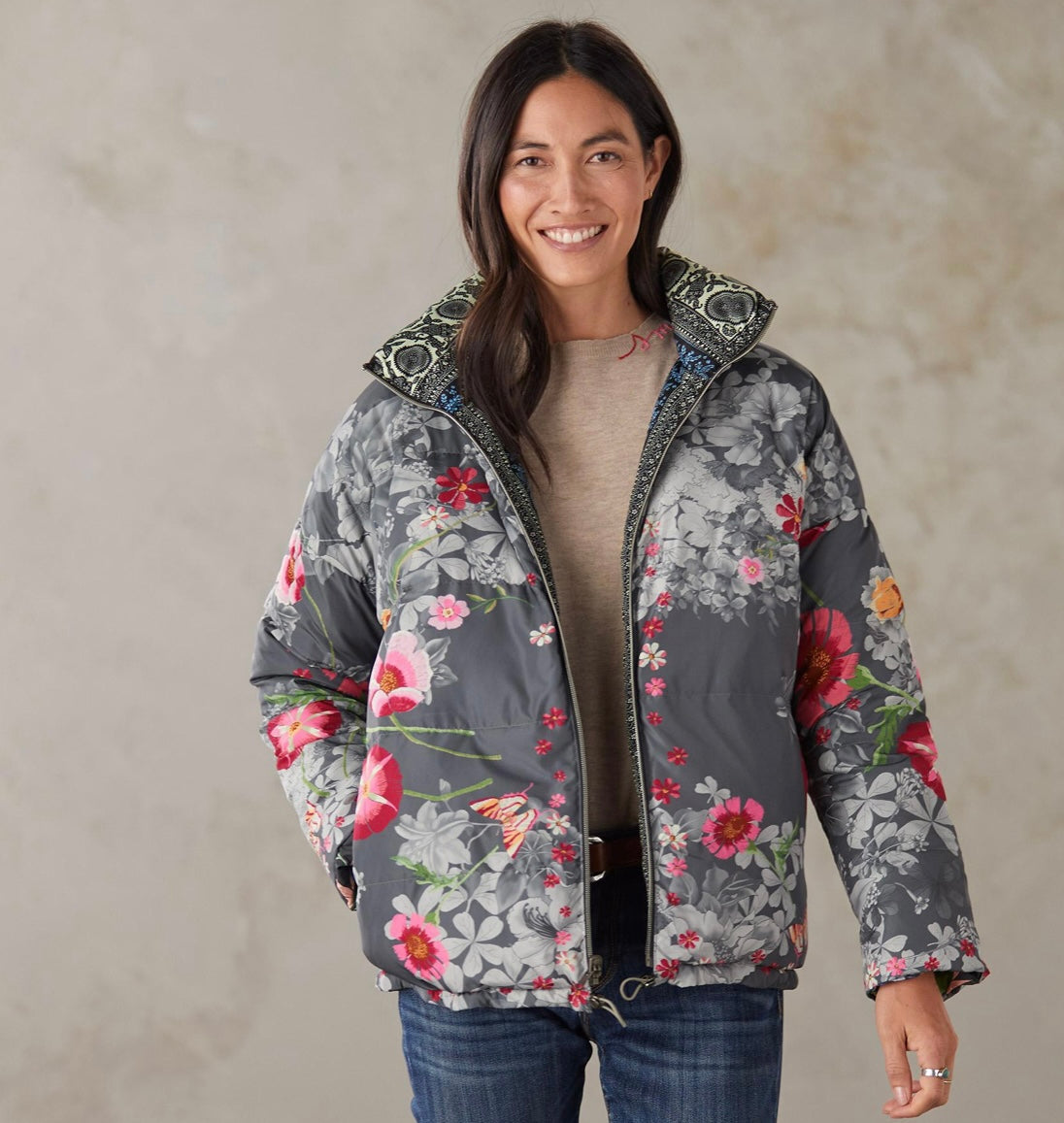 JOHNNY WAS Reversible LINDANA Down Parka