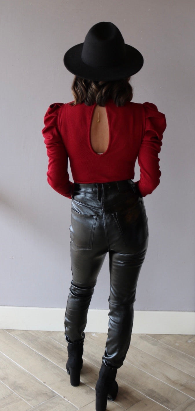 EXPO PuffSleeve MockNeck Bodysuit